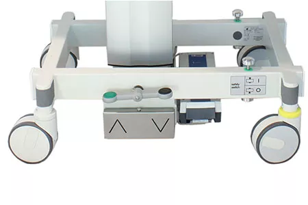 4 kraftige dobbelthjul på behandlingsstol til positionering