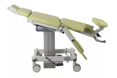 Positioneringsstol til mammografi i shockposition på hvid baggrund