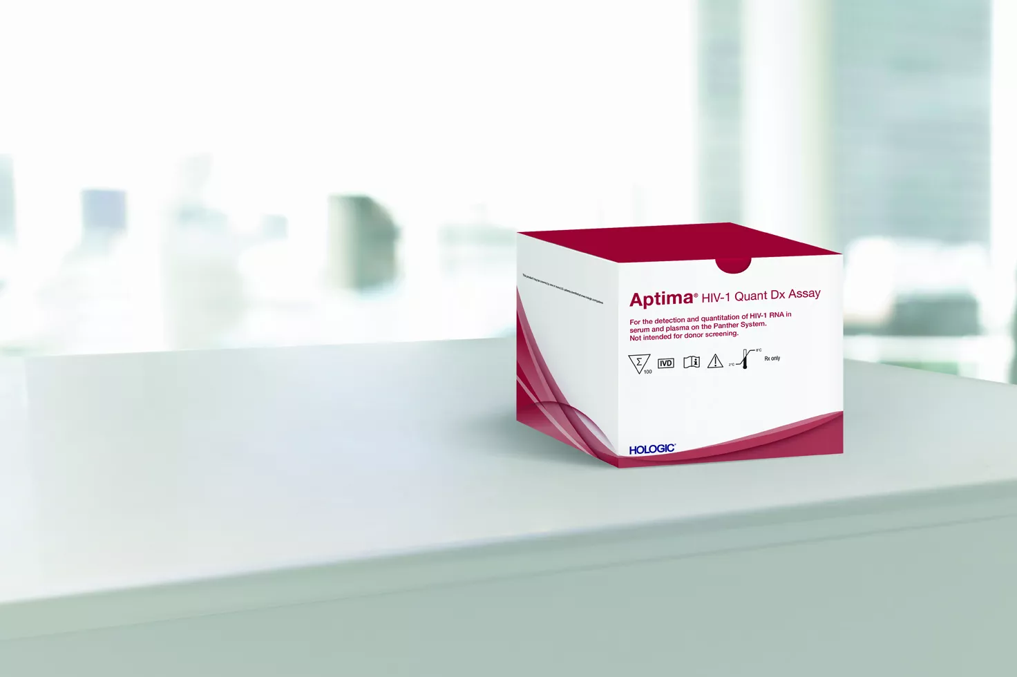 Hologic Aptima™ HIV-1 Quant Dx Assay på hvid baggrund