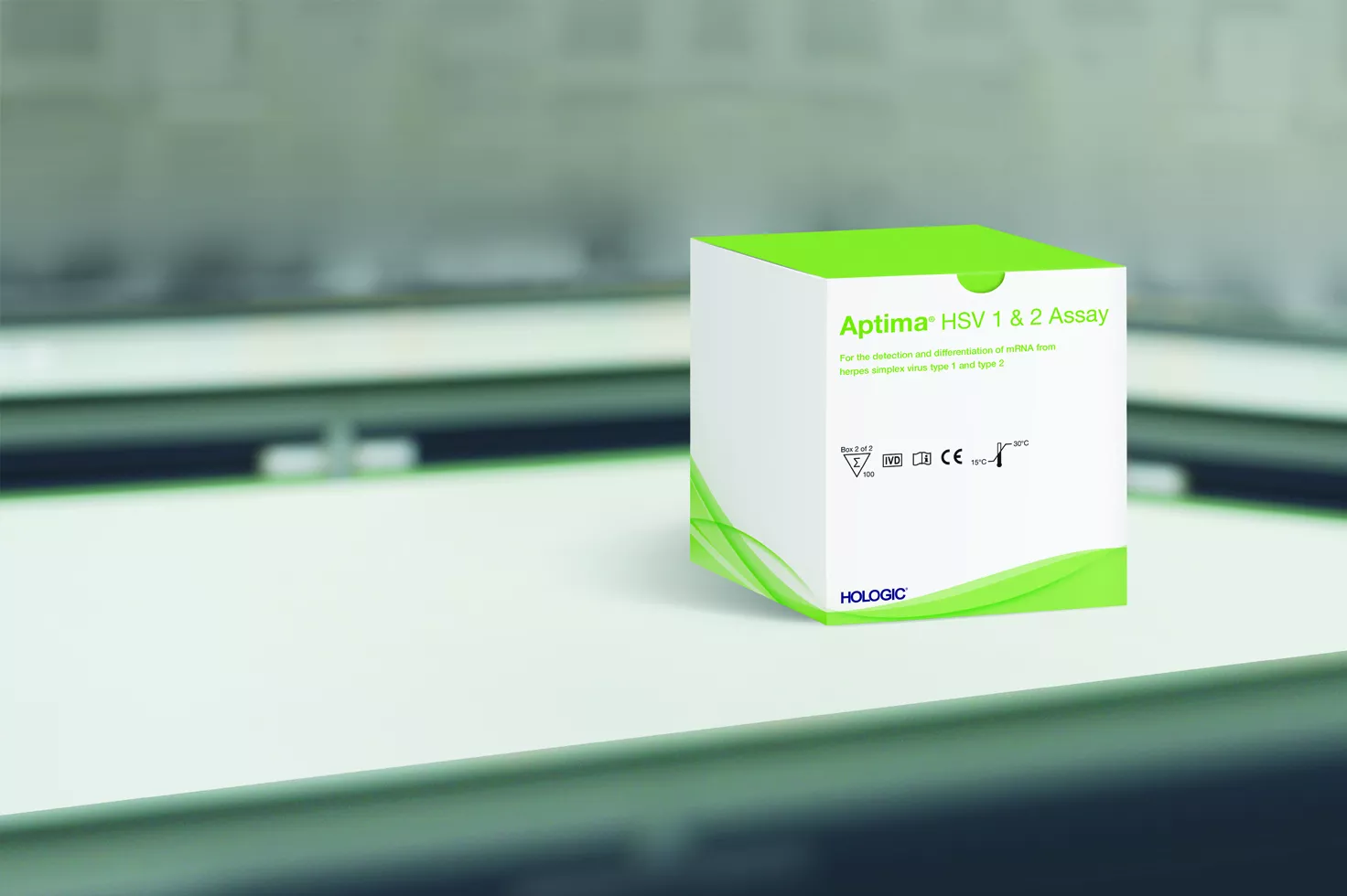 Assay-boks på sløret baggrund