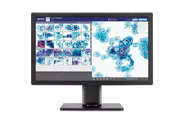 Genius Review Station på hvid baggrund