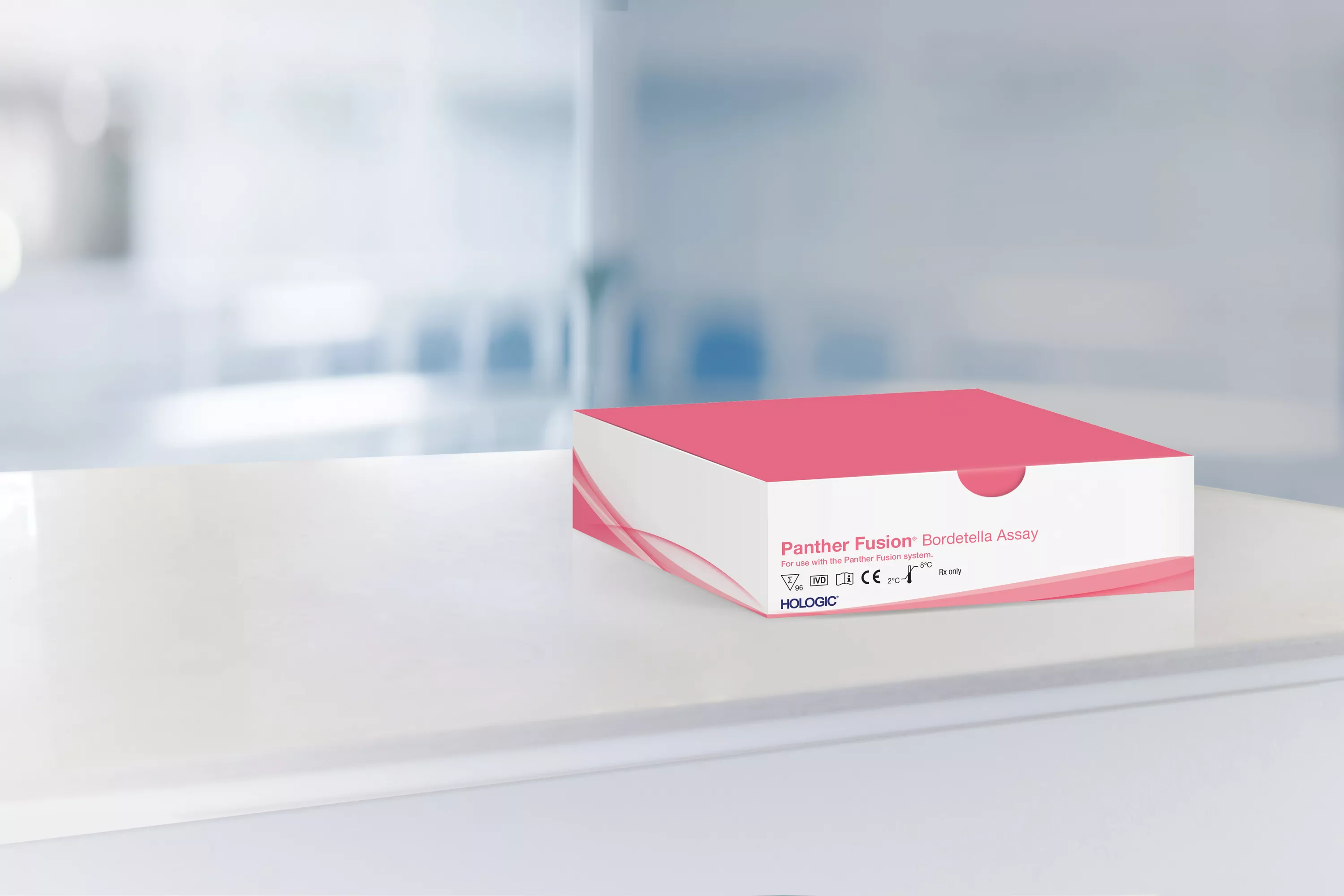 Assay-boks med laboratoriebaggrund