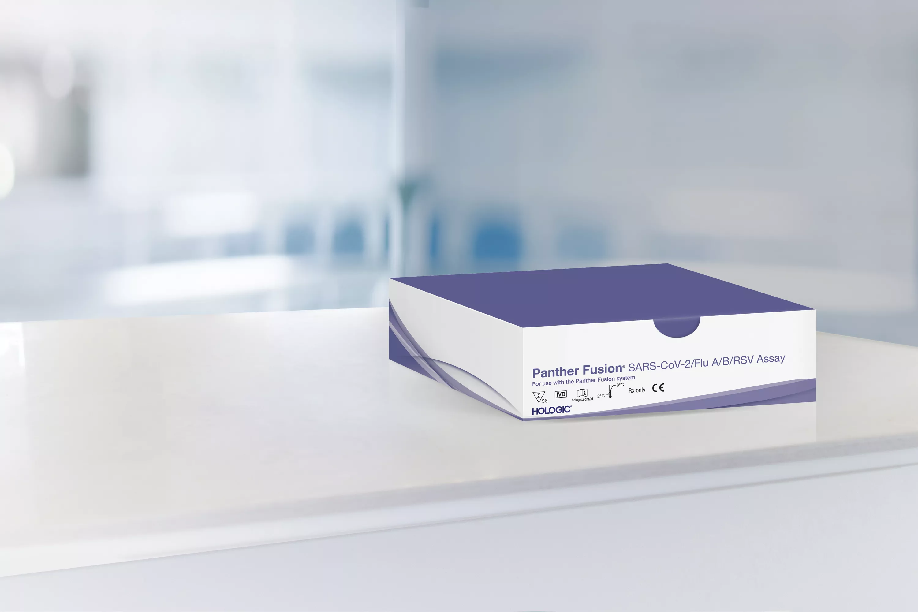 Assay-boks med laboratoriebaggrund