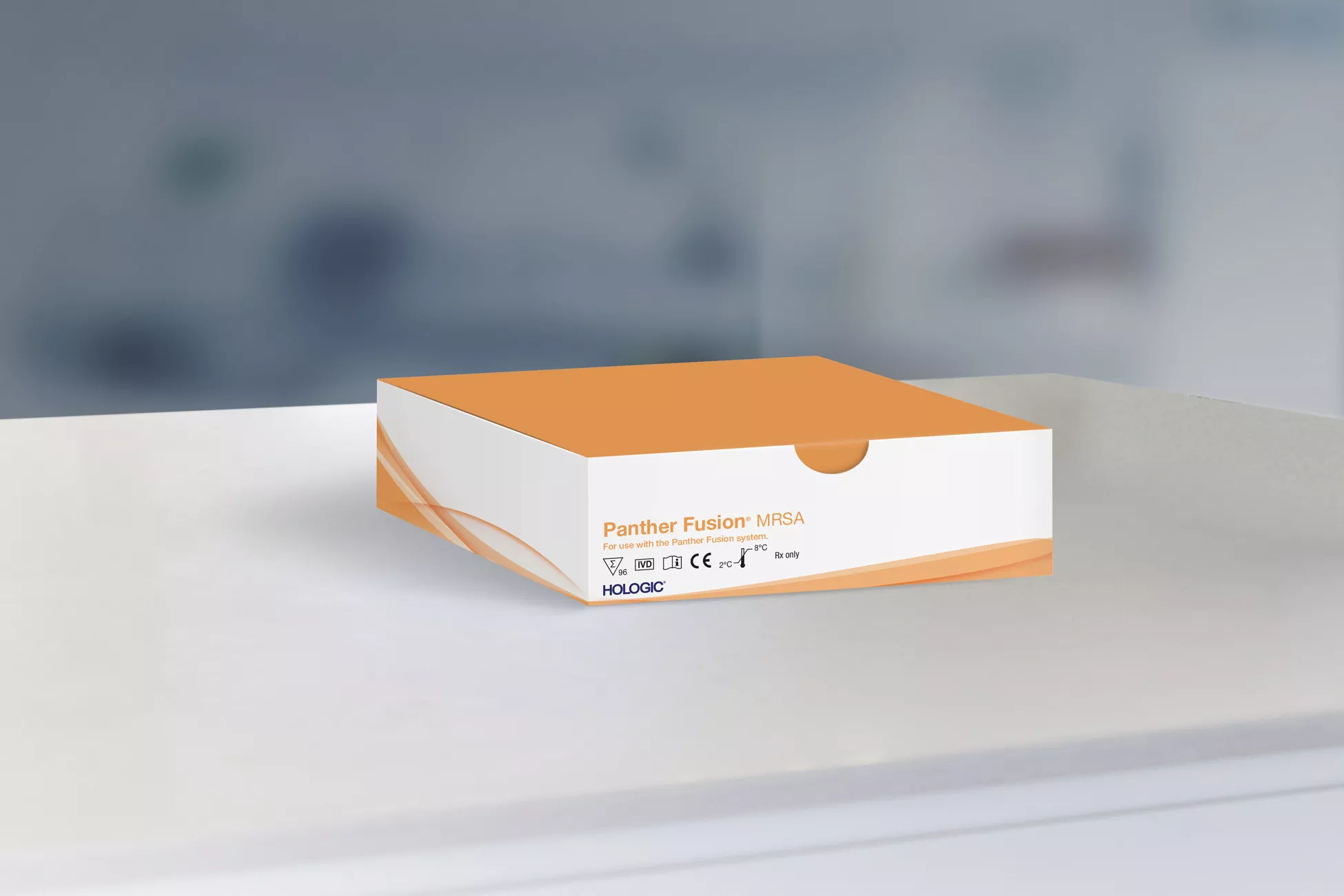 Assay-boks med laboratoriebaggrund